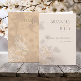 Minimalistisches Hochzeitsprogramm für Erdbeben Programm