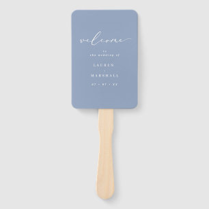 Minimalistisches Hochzeitsprogramm für kalligraphi Fächer