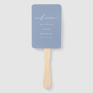 Minimalistisches Hochzeitsprogramm für kalligraphi Fächer