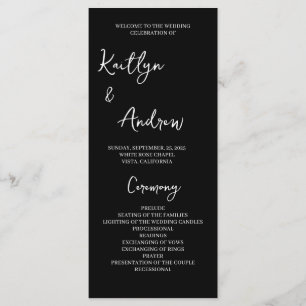 Minimalistisches Hochzeitsprogramm - Moderne Elega Programm