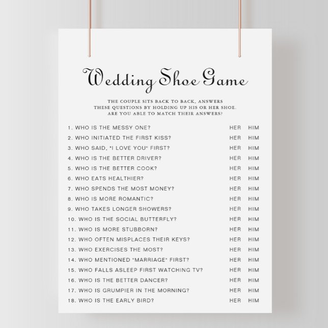 Minimalistisches Hochzeitsschuhspiel (Von Creator hochgeladen)