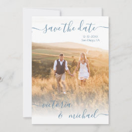 Minimalistisches Hochzeitsstipendium Foto Save the Einladung