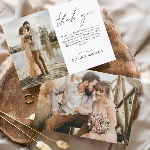 Minimalistisches Hochzeitsszenario - Dankeschön-Fo