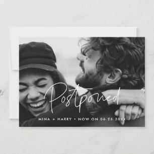 Minimalistisches Hochzeitsupdate-Foto Ankündigung