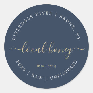 Minimalistisches Honigeetikett Rein Runder Aufkleber