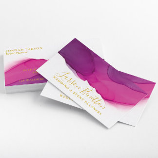 Minimalistisches Hot Pink Abstrakte Kunst Visitenkarte