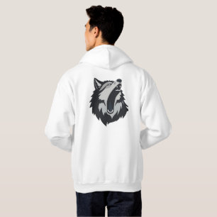 Minimalistisches Howling Wolf Grafikdesign Hoodie