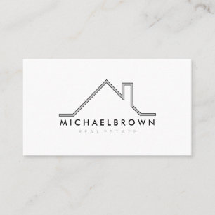 Minimalistisches Immobilienbüro für moderne Logos Visitenkarte