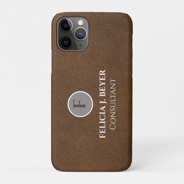 Minimalistisches individuelles Monogramm Case-Mate iPhone Hülle (Rückseite)