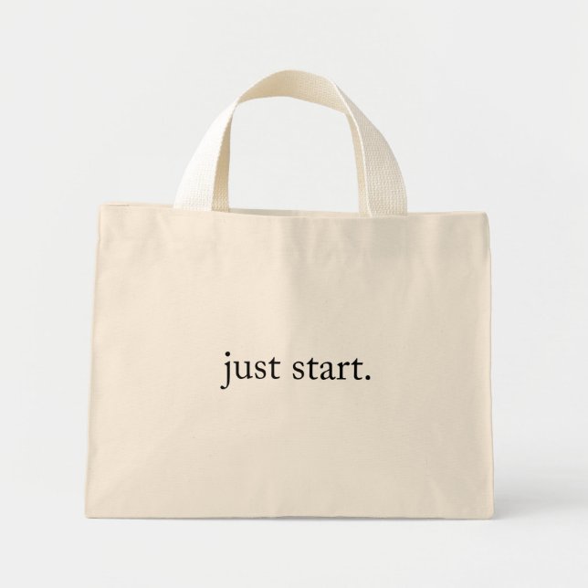 Minimalistisches Inspirationszitat Mini Stoffbeutel (Vorne)