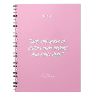 Minimalistisches inspirierendes Zitat Notizblock