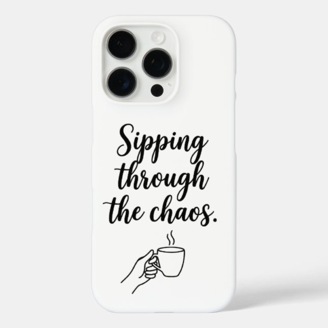Minimalistisches iPhone-Case mit Kaffeemotto Case-Mate iPhone Hülle (Rückseite)