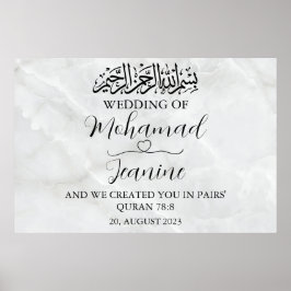 Minimalistisches islamisches Hochzeitsposter aus M Poster