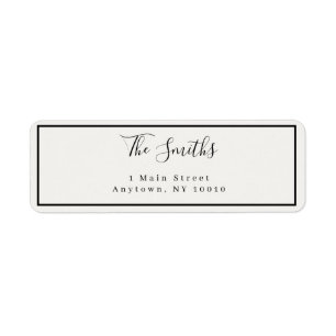 Minimalistisches Ivory Modernes Chic Rücksendesieg