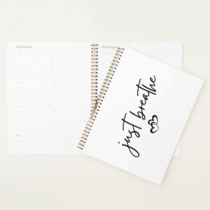 Minimalistisches "Just Breathe" Einfache Inspirati Planer