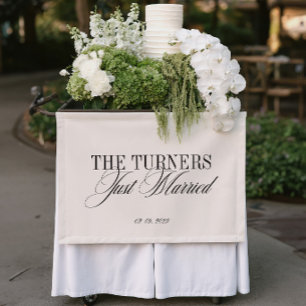 Minimalistisches 'Just Married'-Hochzeitsschild Vi Banner