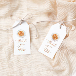 Minimalistisches Kaffee-Brautparty danke Geschenkanhänger