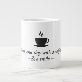 Minimalistisches Kaffee-Zitat-Design – Moderne Typ Jumbo-Tasse