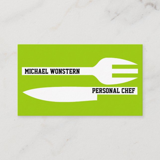 Minimalistisches Kalkgrün aus Koch Visitenkarte (Vorderseite)