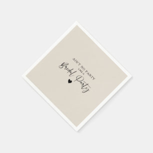 Minimalistisches kalligraphisches Brautparty Serviette