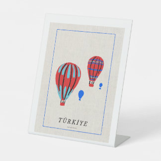 Minimalistisches Kappadokien-Plakat - Türkiye-Souv Sockelschild