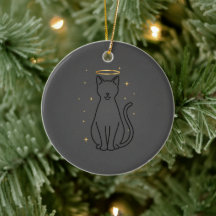 Minimalistisches Katzen-Silhouetten-Christmas