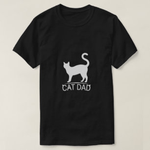 Minimalistisches Katzen-Vater-Design mit Linienkun T-Shirt