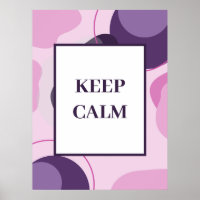 Minimalistisches "Keep Calm" Salbei-Lila Abstrakte