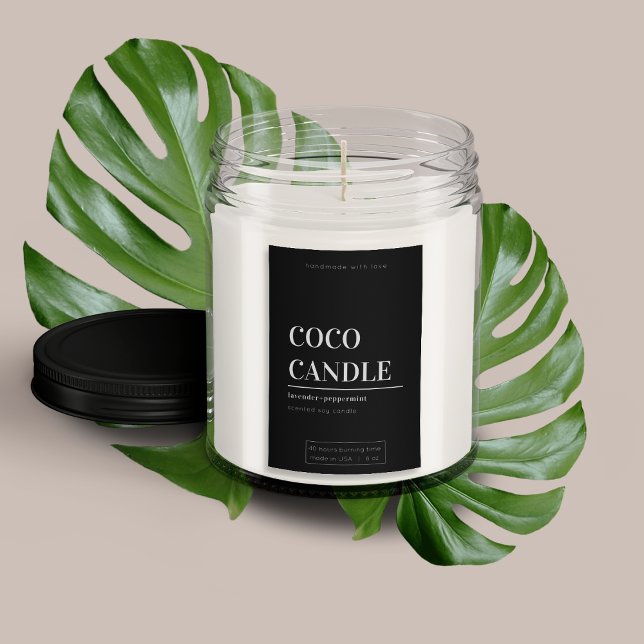 Minimalistisches Kerzensiegel Lebensmitteletikett (Von Creator hochgeladen)