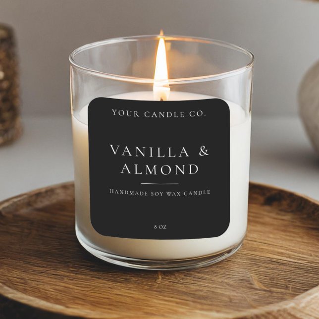 Minimalistisches Kerzensiegel Quadratischer Aufkleber (Von Creator hochgeladen)