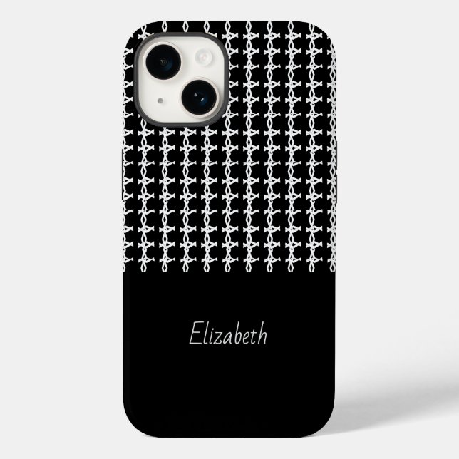 Minimalistisches Kettenmuster Case-Mate iPhone Hülle (Rückseite)