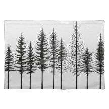 Minimalistisches Kiefernwald-Tischset