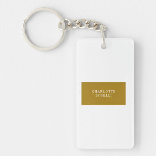 Minimalistisches Klassisches Professionelles Goldf Schlüsselanhänger