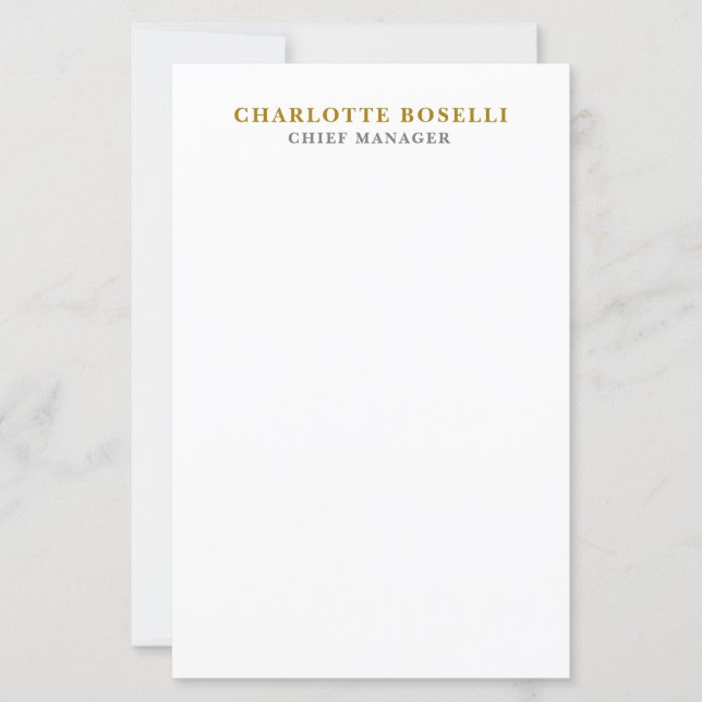Minimalistisches klassisches professionelles Papie (Vorderseite)