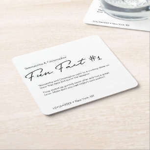 Minimalistisches klassisches Schwarz-weißes Vergnü Rechteckiger Pappuntersetzer