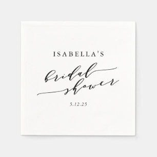 Minimalistisches klassisches Script-Brautparty Serviette