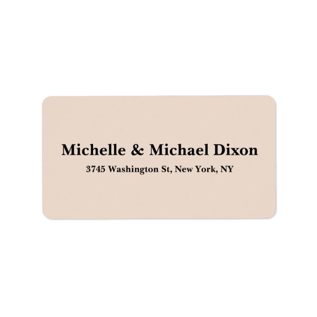 Minimalistisches klassisches stilvolles Elegant Adressaufkleber (Vorne)