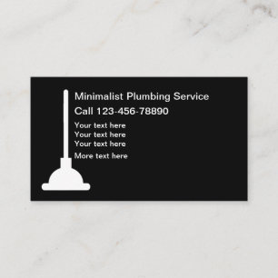 Minimalistisches Klempner-Thema Visitenkarte