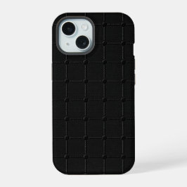 Minimalistisches Kohlenstoff-Schwarz Industrielles iPhone 15 Hülle