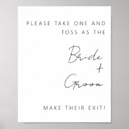 Minimalistisches Konfetti-Ausfahrt-Zeichen Poster