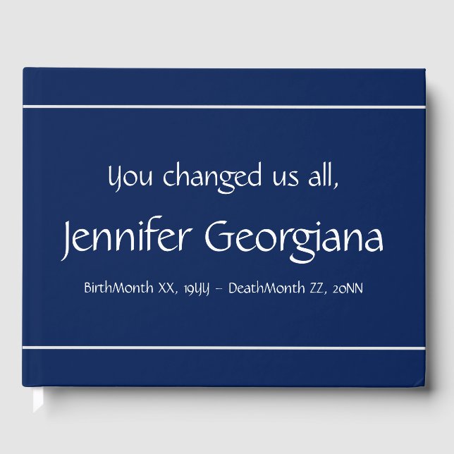 Minimalistisches, konservatives Gästebuch (Vorderseite)