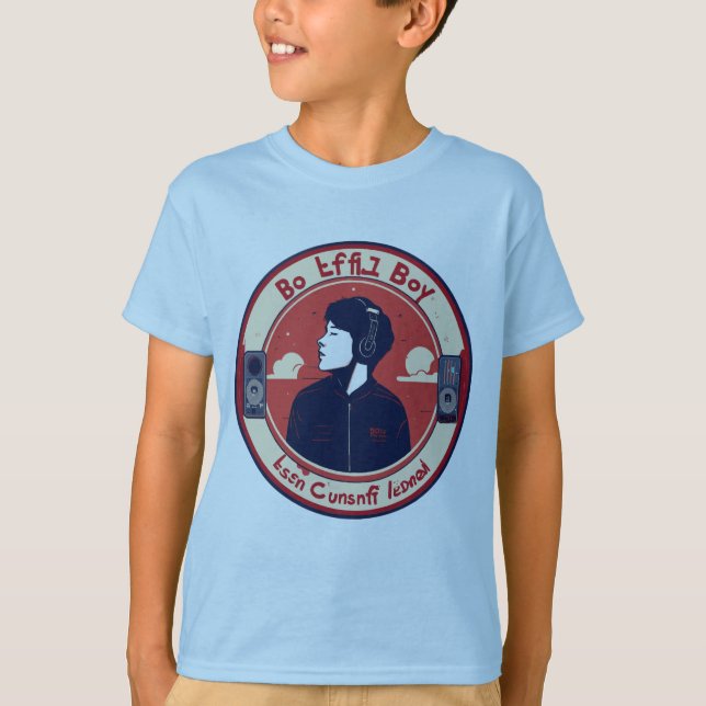 Minimalistisches Kopfhörer Harmonie T - Shirt (Vorderseite)