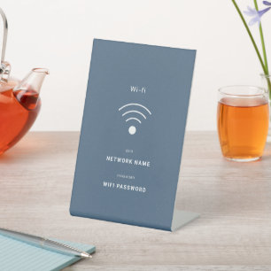 Minimalistisches kostenloses WiFi Sockelschild