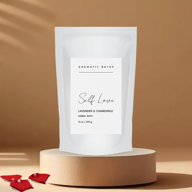 Minimalistisches Kräuterbad Lebensmitteletikett (Von Creator hochgeladen)