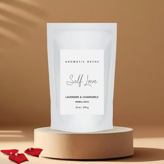 Minimalistisches Kräuterbad Lebensmitteletikett (Von Creator hochgeladen)