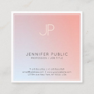 Minimalistisches kreatives Monogramm professionell Quadratische Visitenkarte