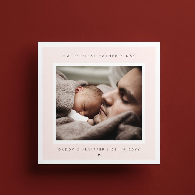 Minimalistisches kundenspezifisches Foto Erster Va Karte (Von Creator hochgeladen)