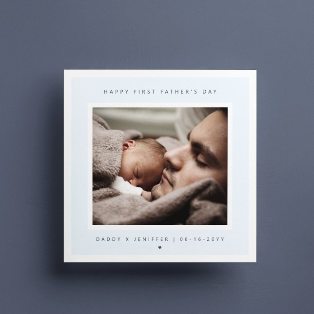 Minimalistisches kundenspezifisches Foto Erster Va Karte (Von Creator hochgeladen)