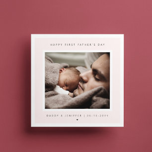 Minimalistisches kundenspezifisches Foto Erster Va Karte