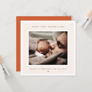 Minimalistisches kundenspezifisches Foto Erster Va Karte